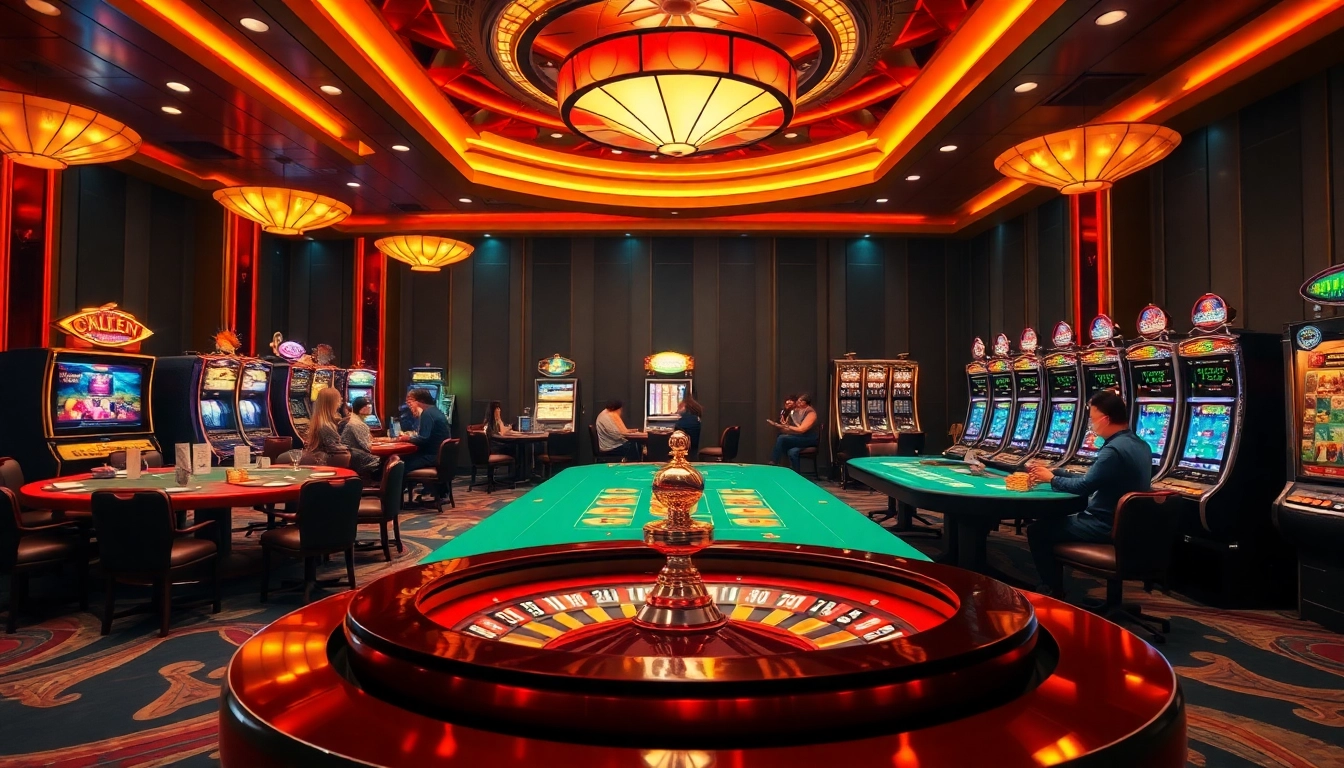 Experience the thrill of 'trang chủ kuwin' at an exhilarating casino with vibrant games and celebrations.